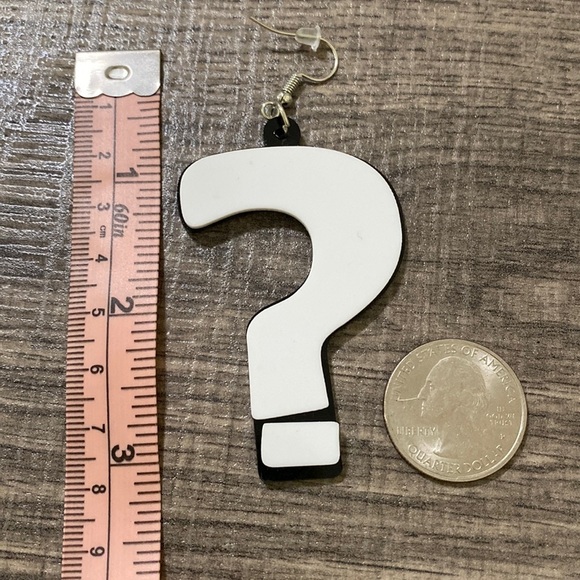 Question Mark Earrings - Picture 3 of 3